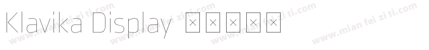 Klavika Display字体转换